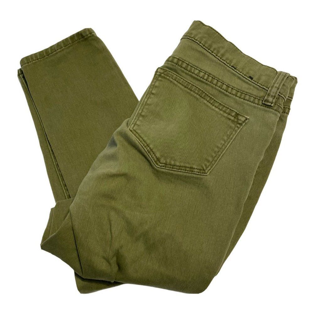 J crew womens sz 24x 26 green skinny jeans